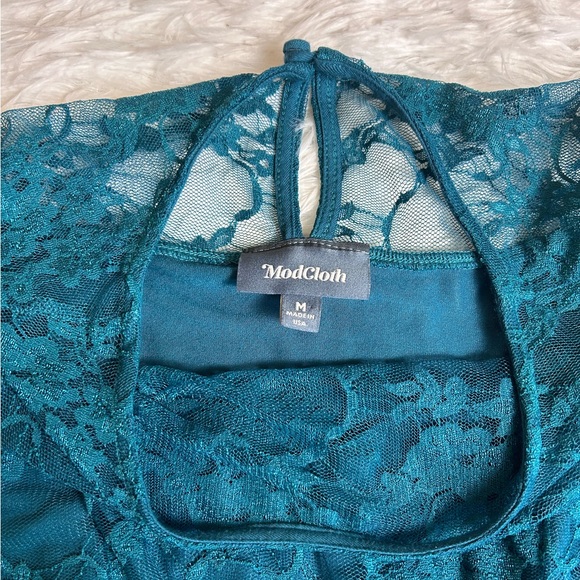 MODCLOTH Floral Lace Dress Made in the USA size Medium l17 - Picture 7 of 9